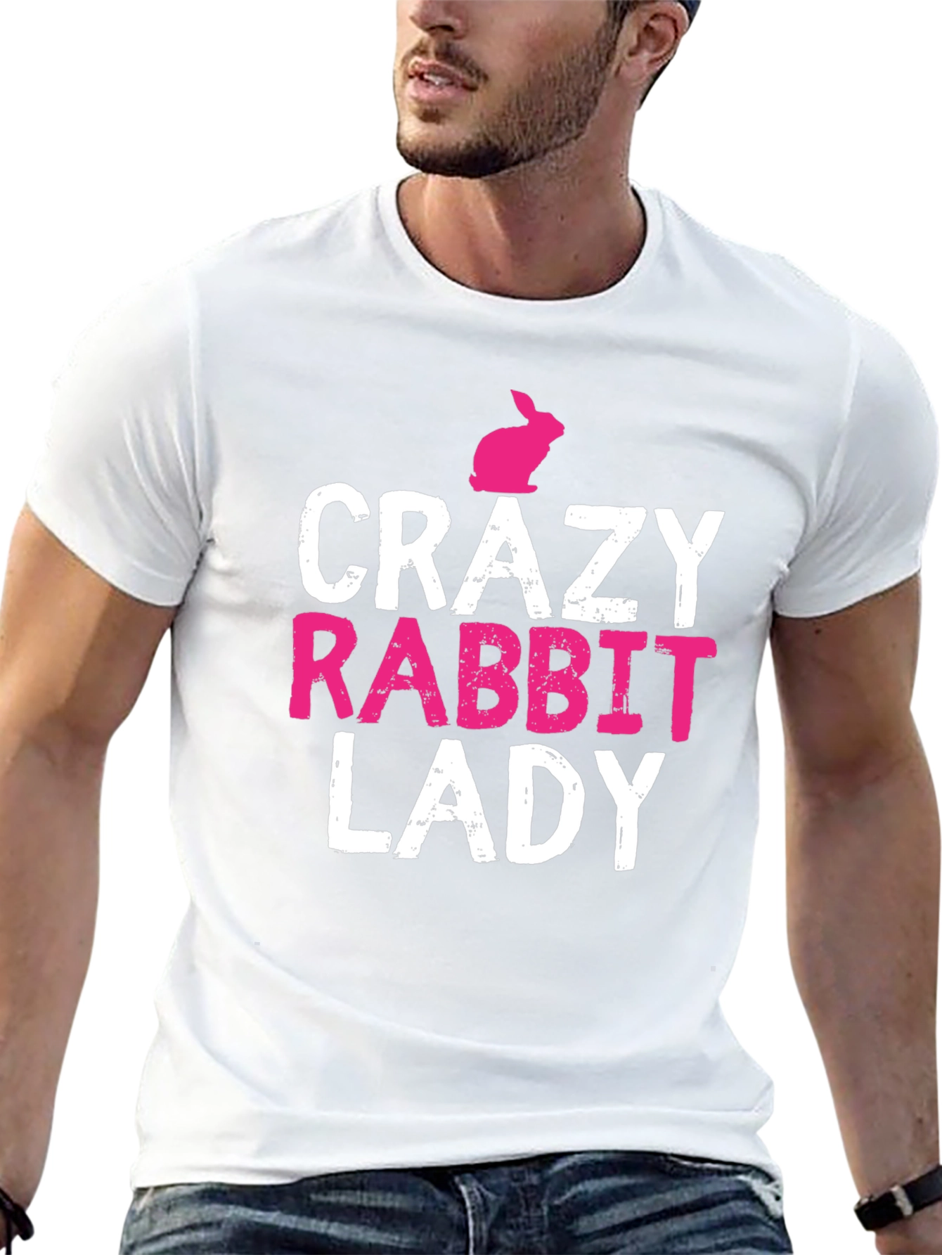 Crazy Rabbit Lady T-Shirt - Funny Animal Lover Tee