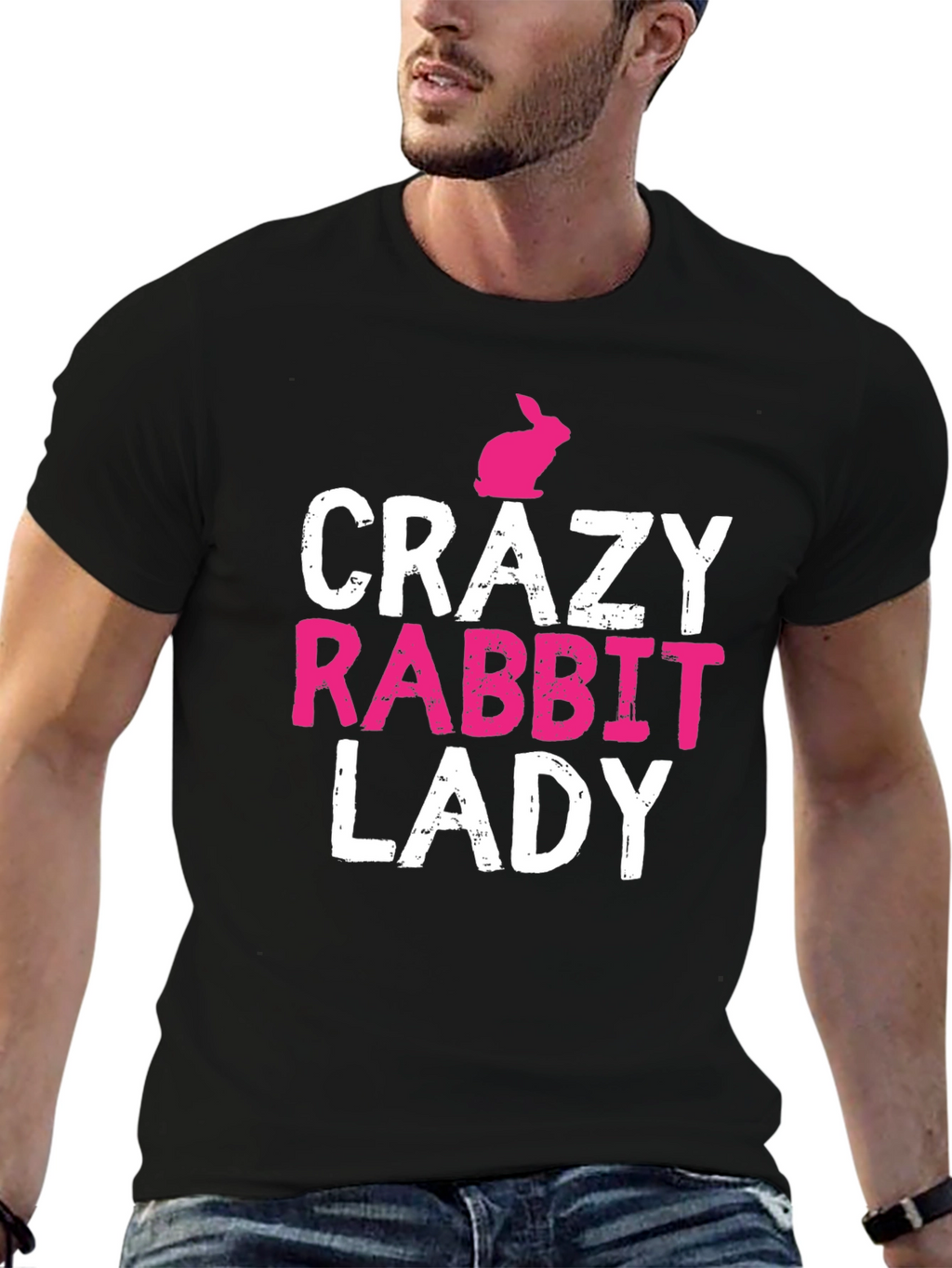Crazy Rabbit Lady T-Shirt - Funny Animal Lover Tee