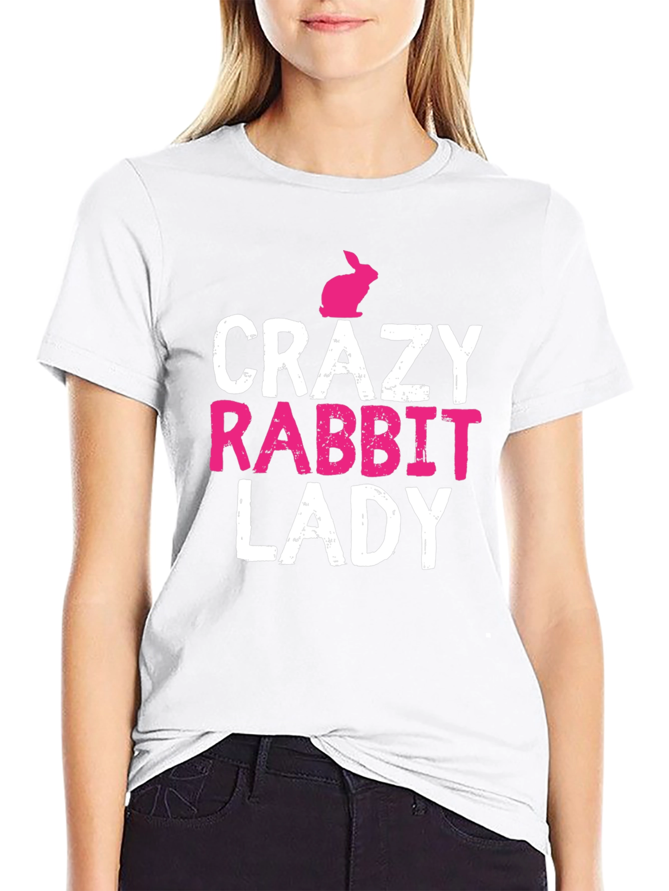 Crazy Rabbit Lady T-Shirt - Funny Animal Lover Tee