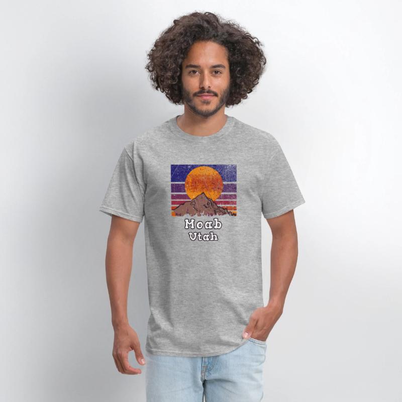 Moab Utah With Mountain Sunset Scene