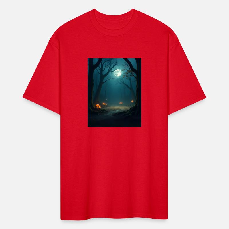 Moonlit Forest Arena – Dark Fantasy Battle T-Shirt