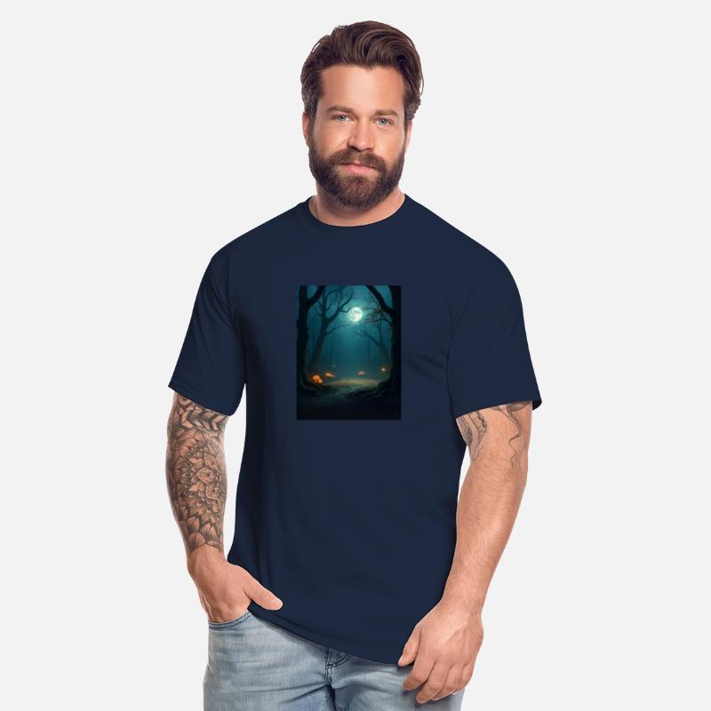 Moonlit Forest Arena – Dark Fantasy Battle T-Shirt