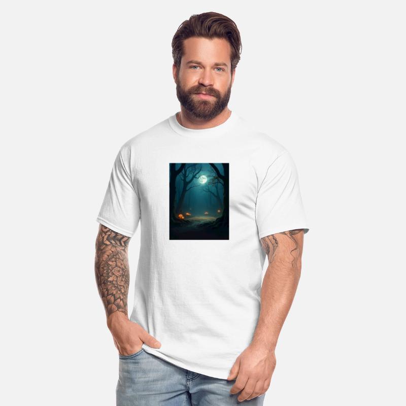 Moonlit Forest Arena – Dark Fantasy Battle T-Shirt