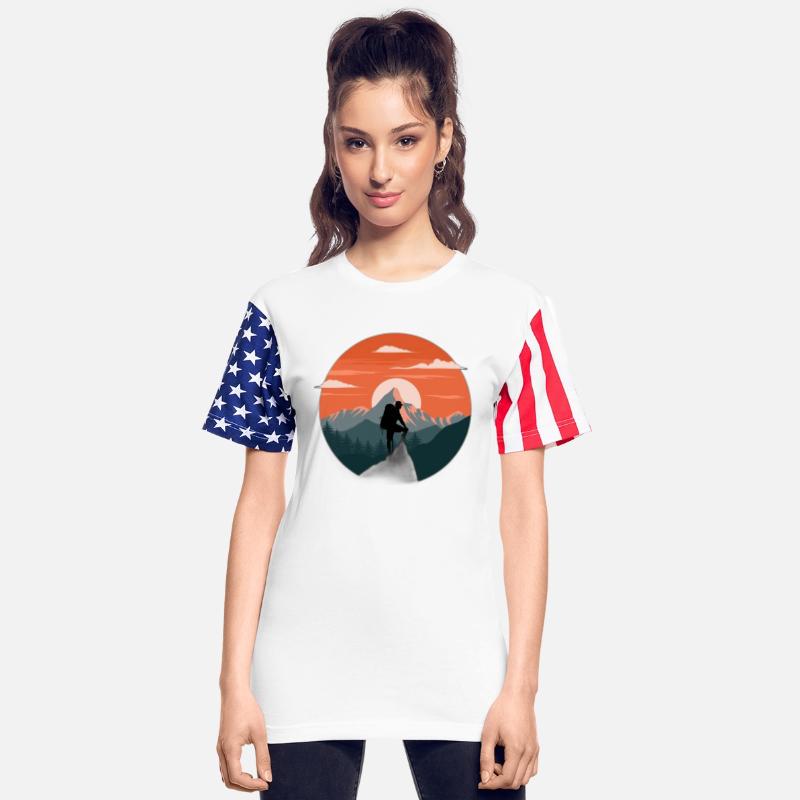 Mountain hikers flat