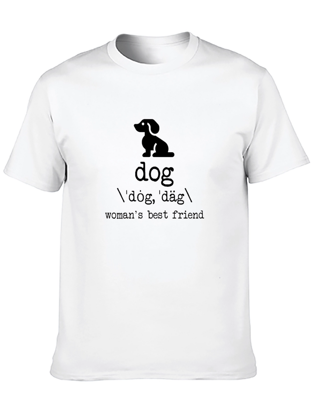 Dachshund “Woman’s Best Friend” T-Shirt – Minimalist Dog Graphic Tee