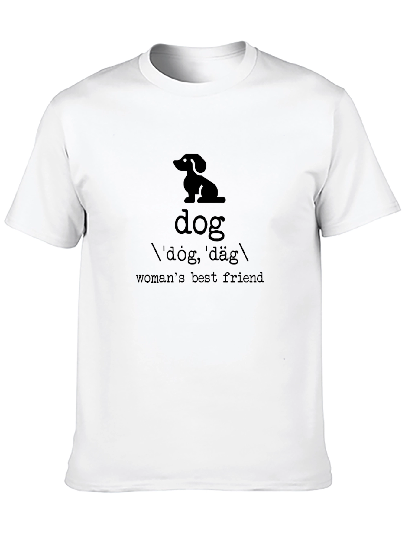 Dachshund “Woman’s Best Friend” T-Shirt – Minimalist Dog Graphic Tee