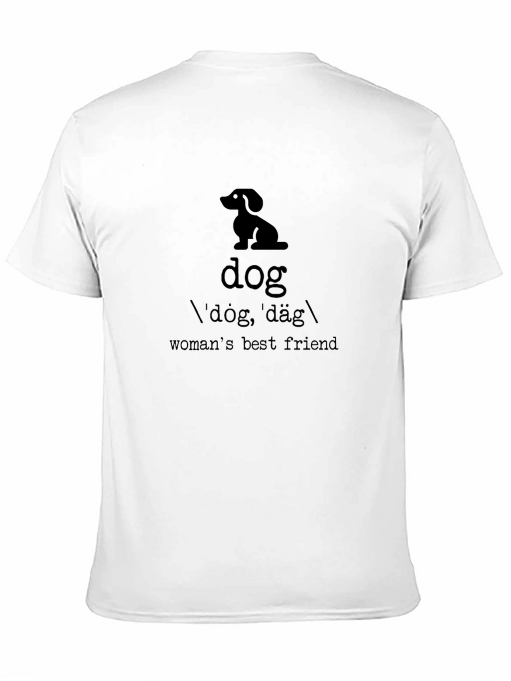 Dachshund “Woman’s Best Friend” T-Shirt – Minimalist Dog Graphic Tee