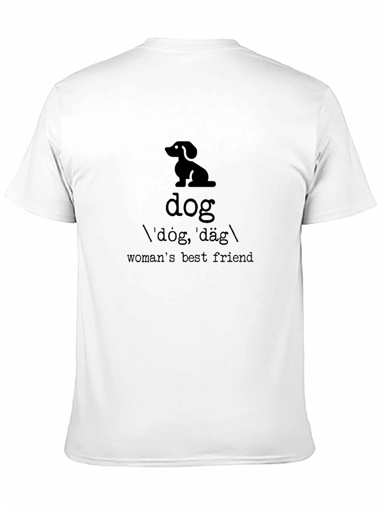 Dachshund “Woman’s Best Friend” T-Shirt – Minimalist Dog Graphic Tee