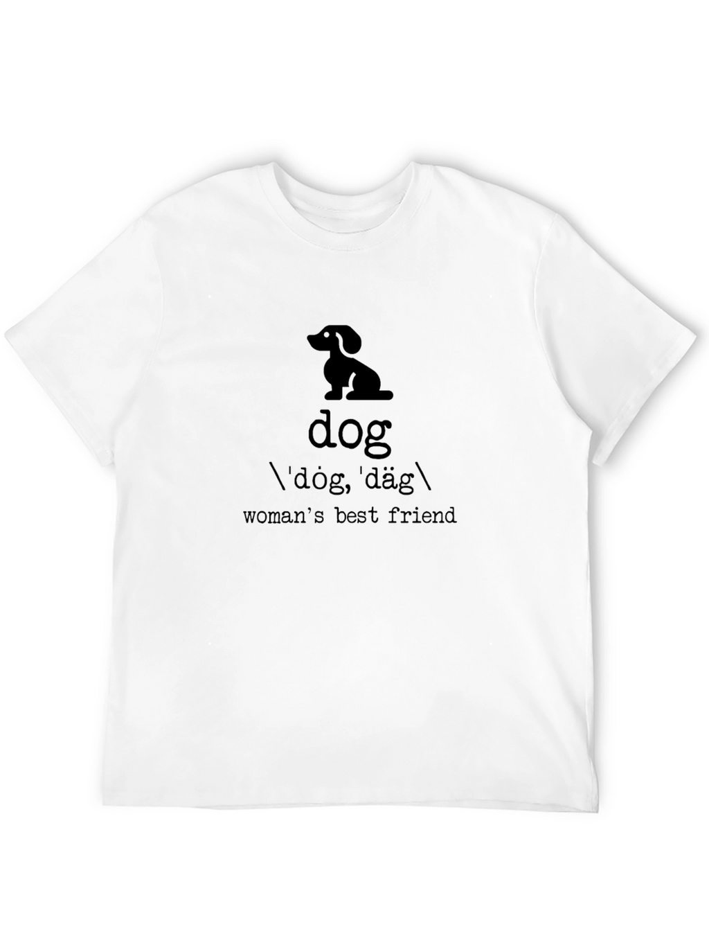 Dachshund “Woman’s Best Friend” T-Shirt – Minimalist Dog Graphic Tee