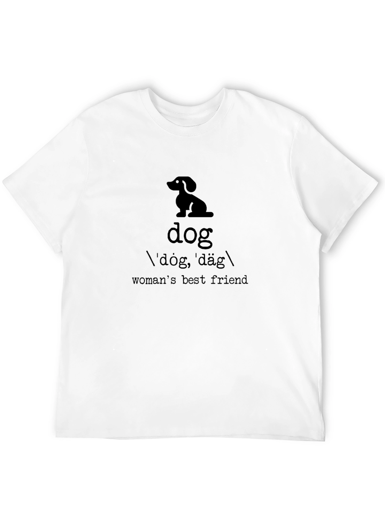 Dachshund “Woman’s Best Friend” T-Shirt – Minimalist Dog Graphic Tee