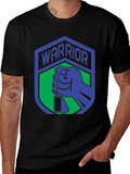 Warrior Graphic Print Mens Black T-Shirt