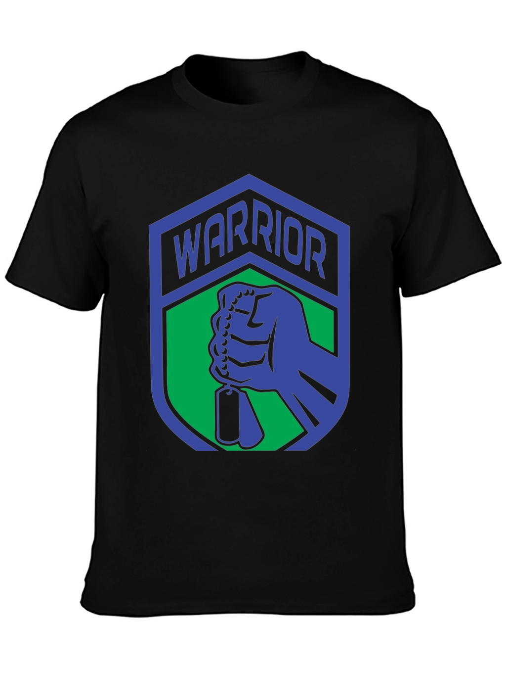 Warrior Graphic Print Mens Black T-Shirt