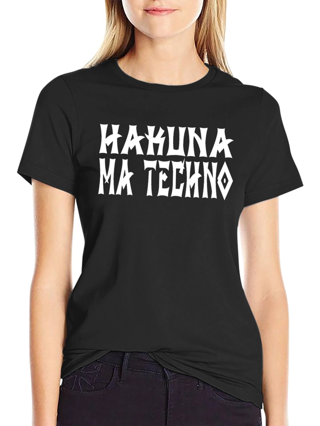 Hakuna Ma Techno Black T-Shirt - Trendy Graphic Tee