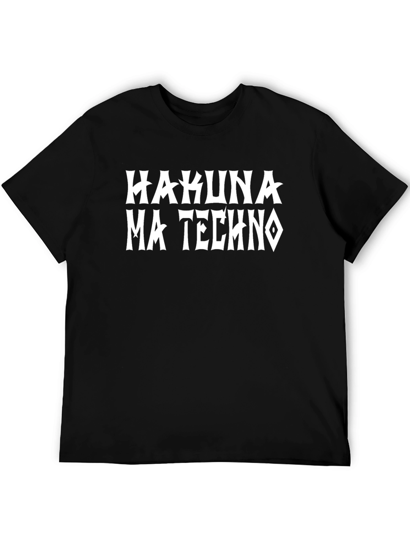 Hakuna Ma Techno Black T-Shirt - Trendy Graphic Tee