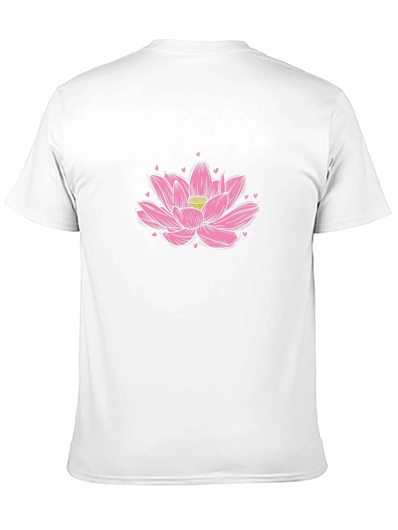 Lotus Flower Graphic Tee - Soft Black Cotton Shirt
