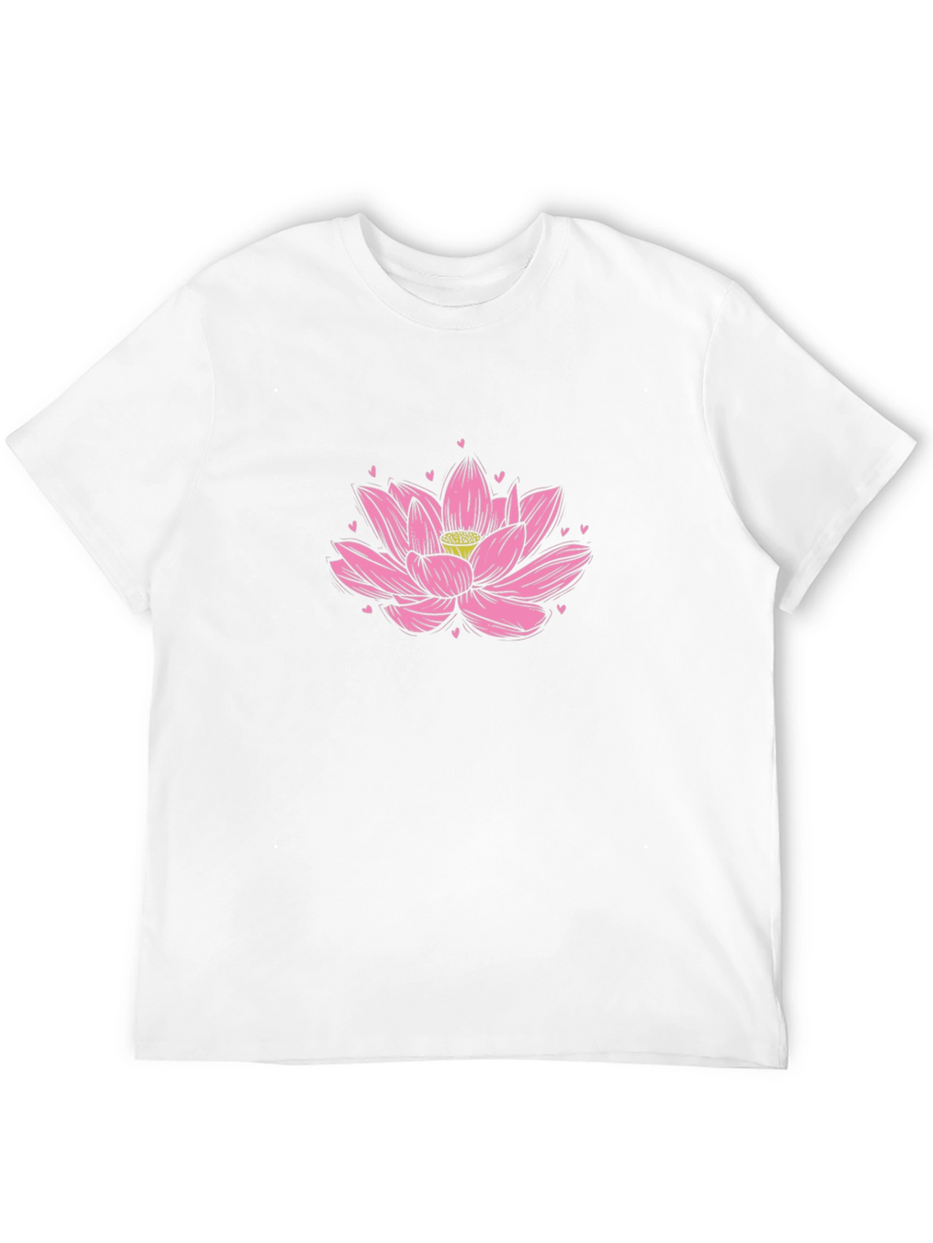 Lotus Flower Graphic Tee - Soft Black Cotton Shirt