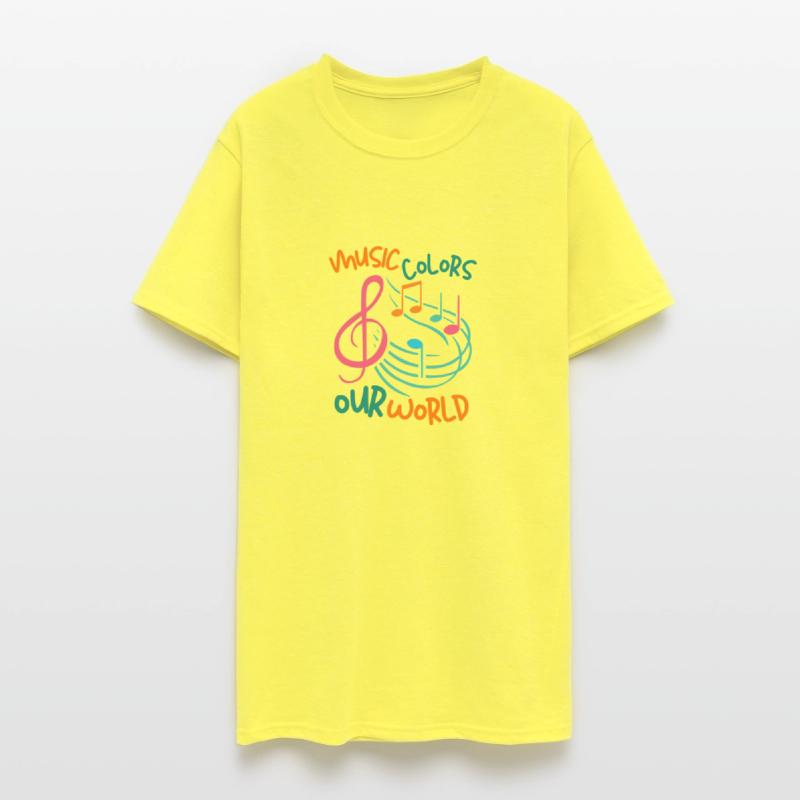 music colors our world colorful text and notes