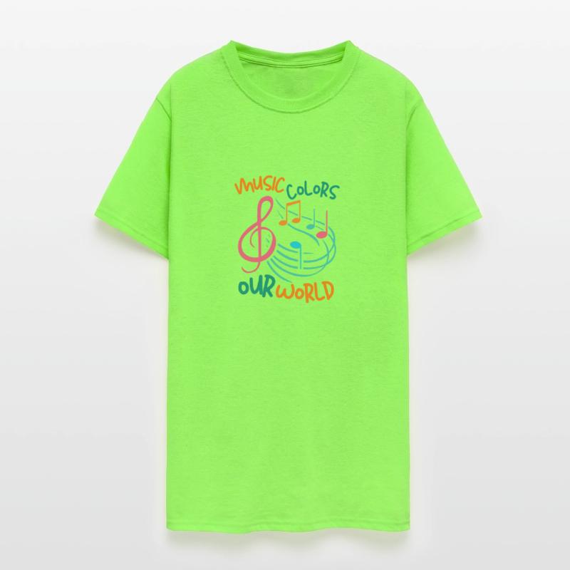 music colors our world colorful text and notes