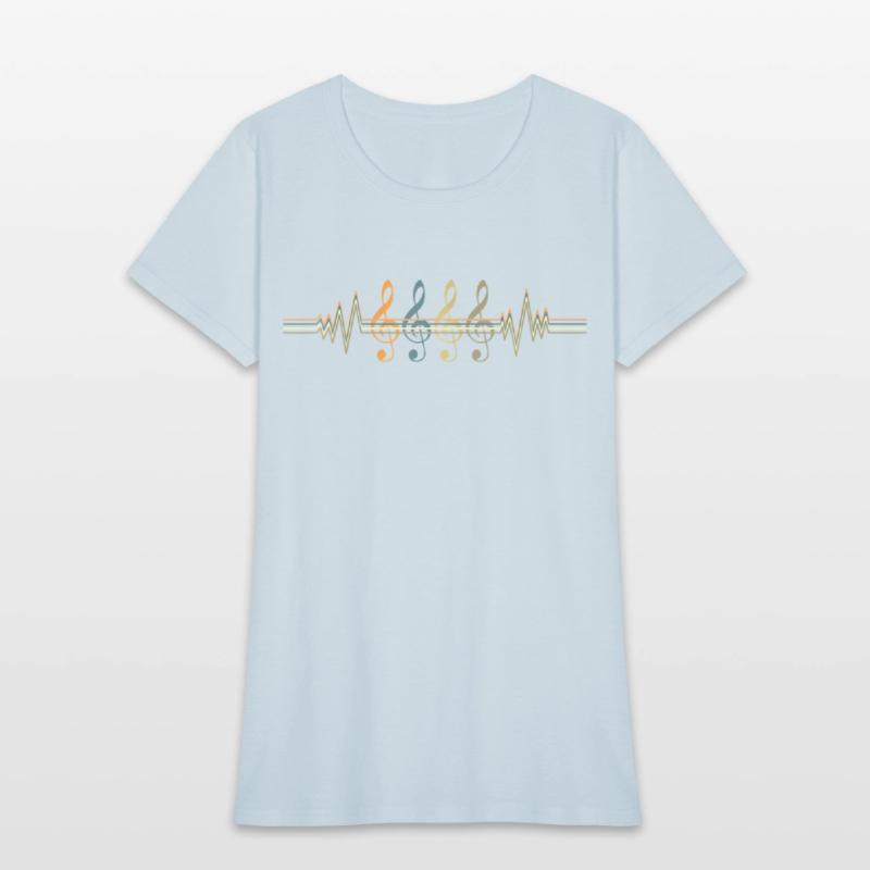 Music Notes Heartbeat Music Lover