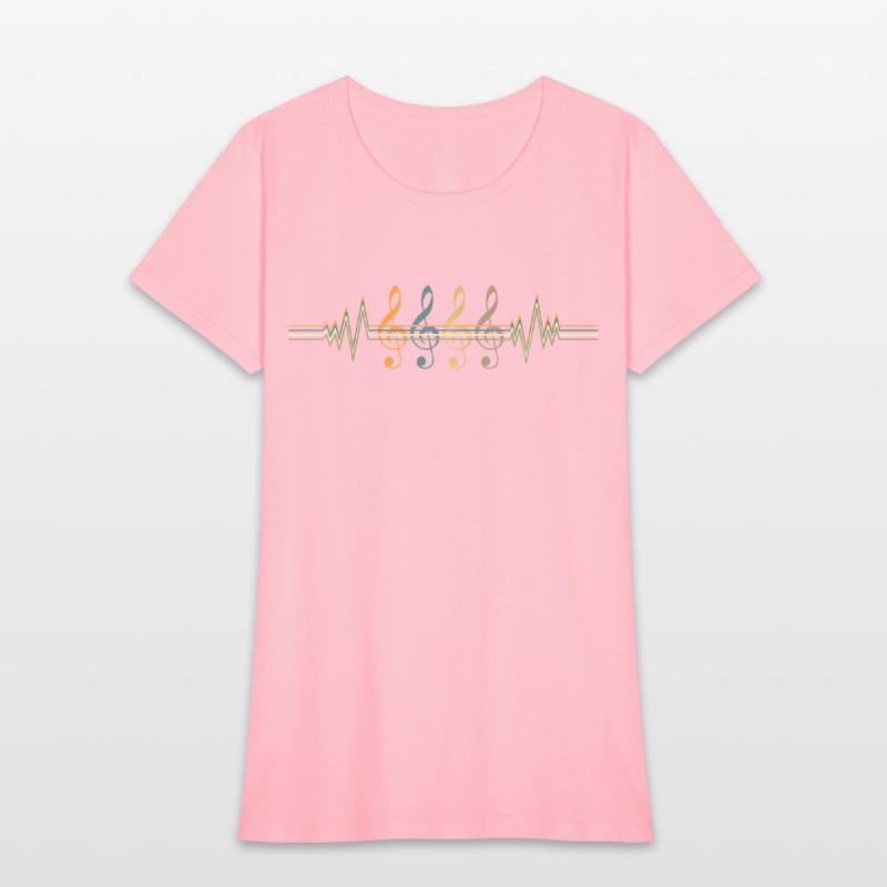 Music Notes Heartbeat Music Lover