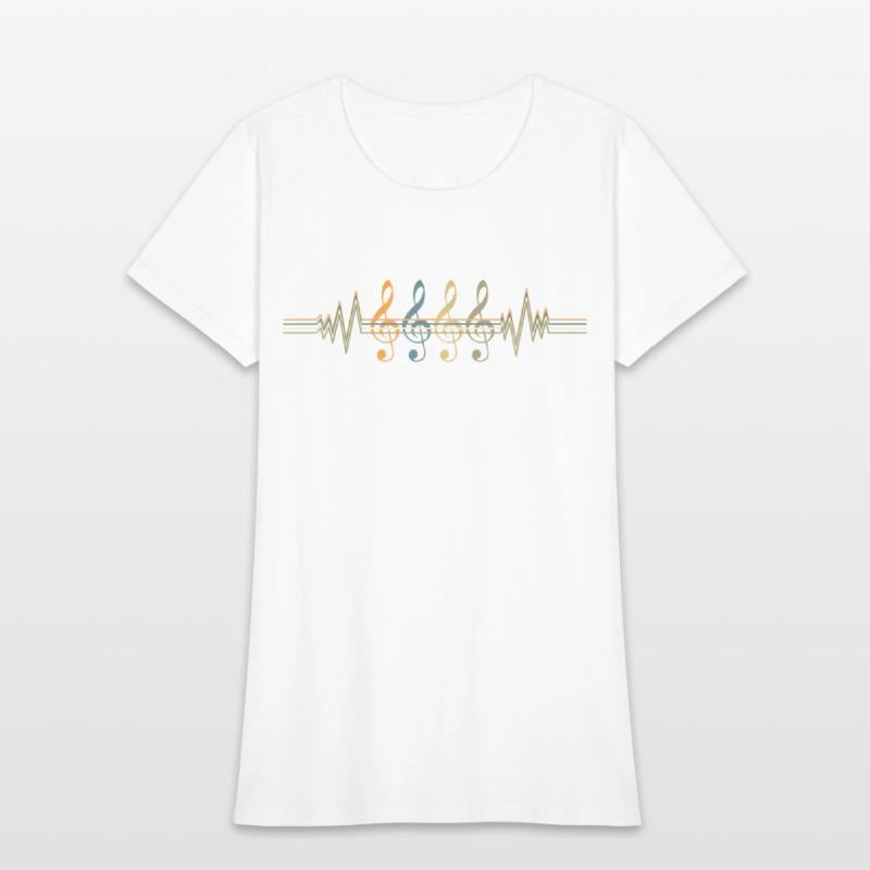 Music Notes Heartbeat Music Lover