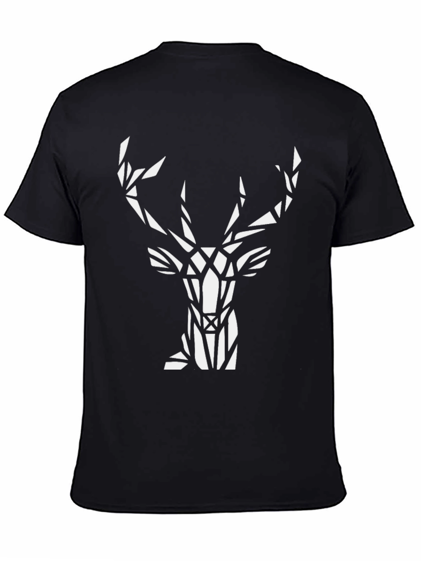 Geometric Deer Graphic T-Shirt - Modern Stag Design