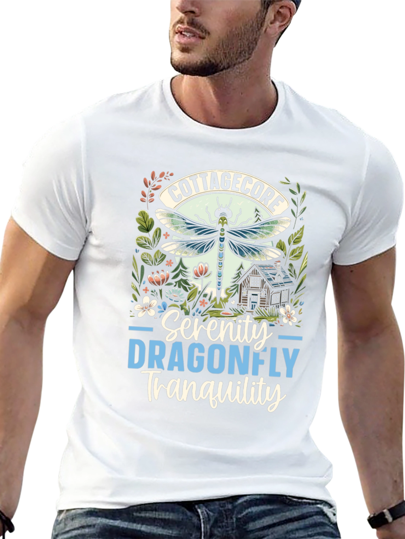 Cottagecore Dragonfly Tranquility T-Shirt