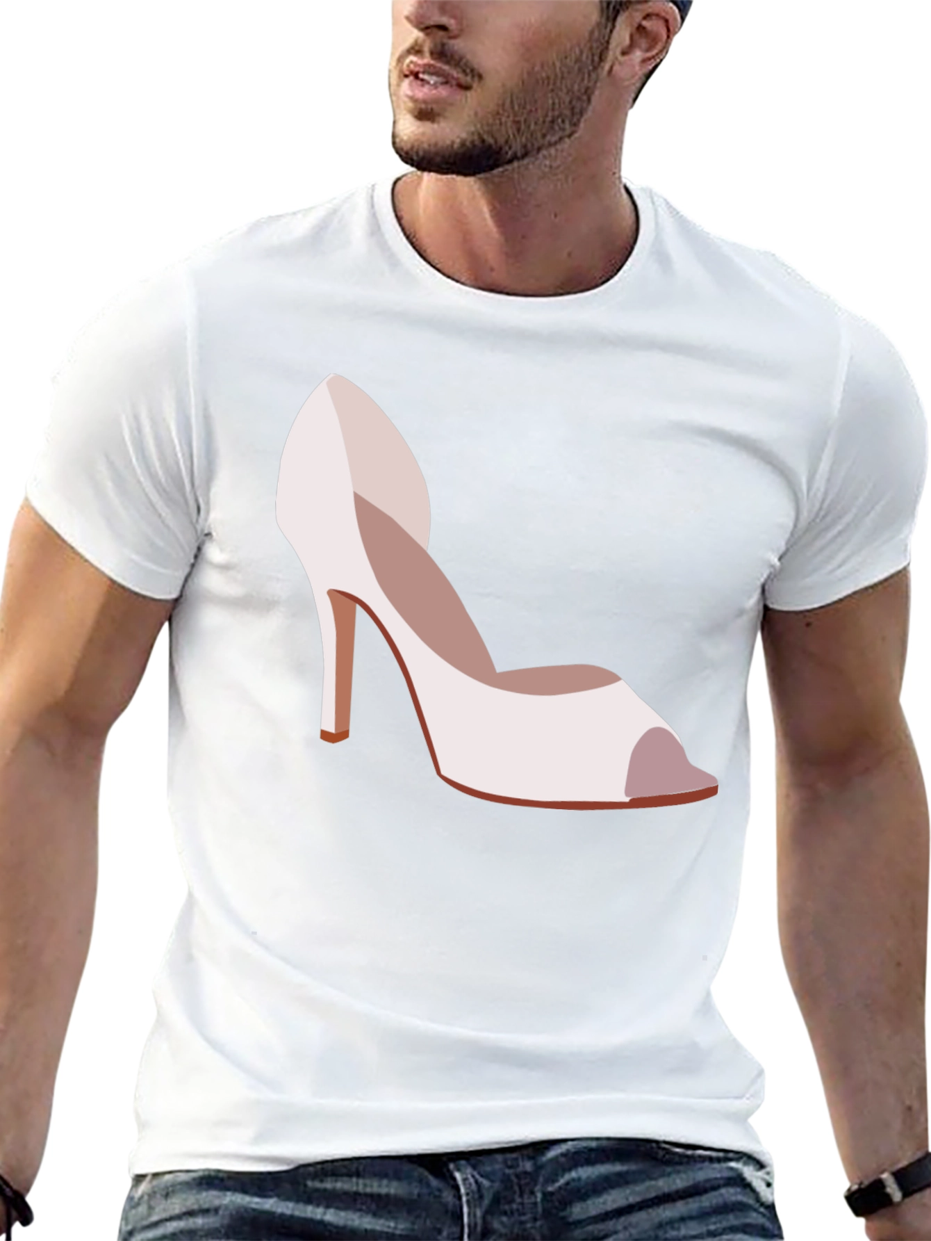 High Heel Graphic Tee - Stylish Womens Shoe Design