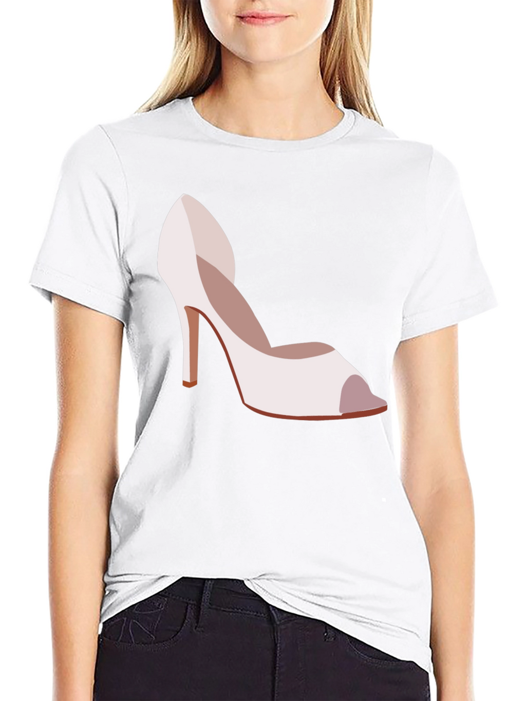 High Heel Graphic Tee - Stylish Womens Shoe Design