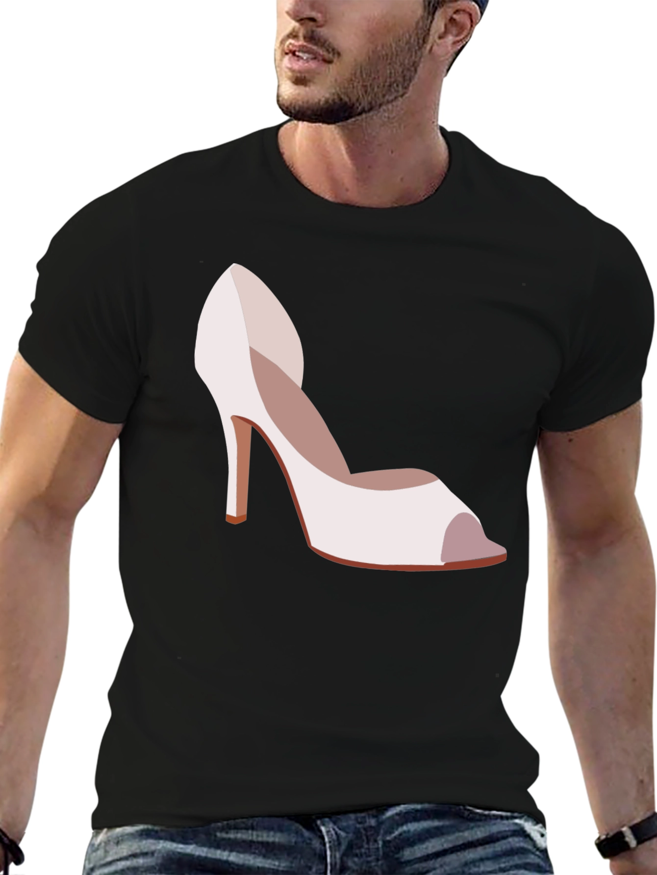 High Heel Graphic Tee - Stylish Womens Shoe Design