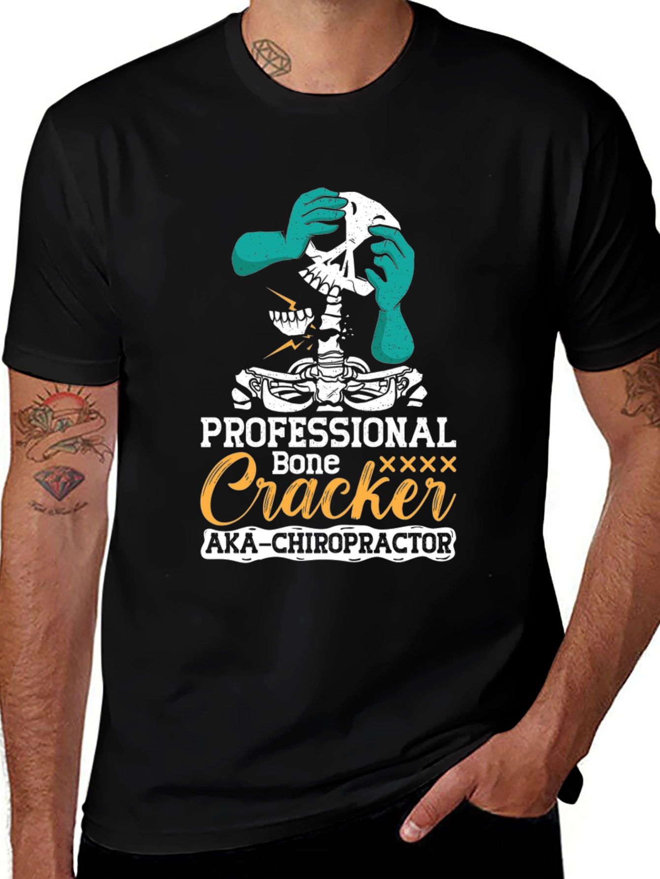 Chiropractor Skeleton T-Shirt - Professional Bone Cracker Tee