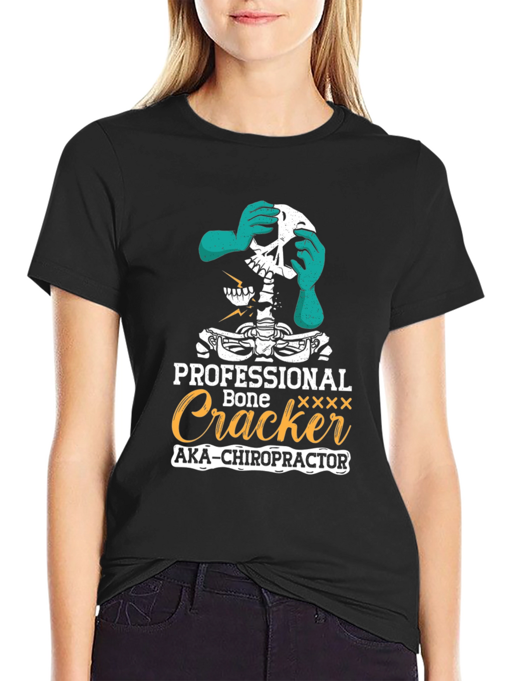 Chiropractor Skeleton T-Shirt - Professional Bone Cracker Tee