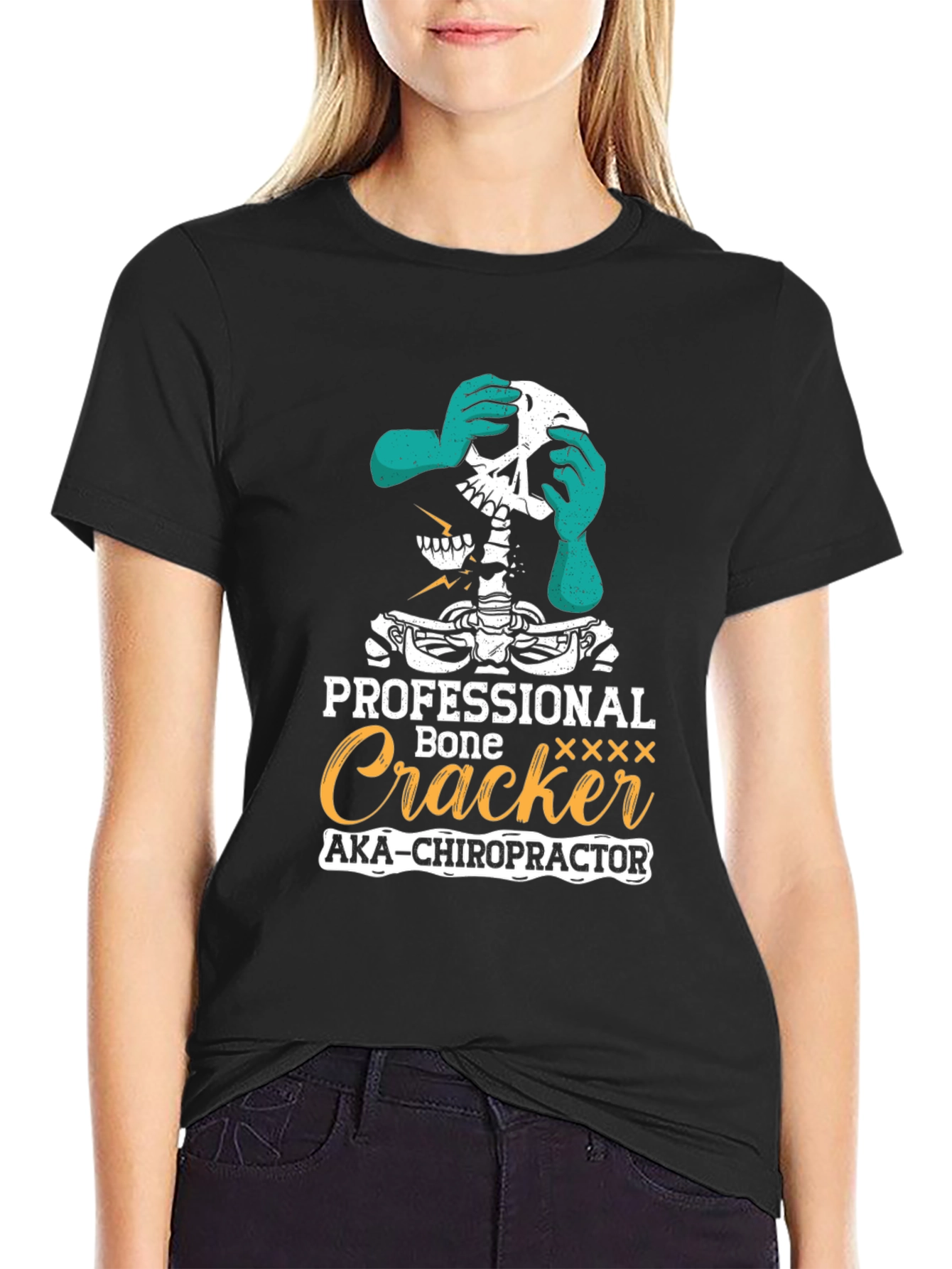 Chiropractor Skeleton T-Shirt - Professional Bone Cracker Tee