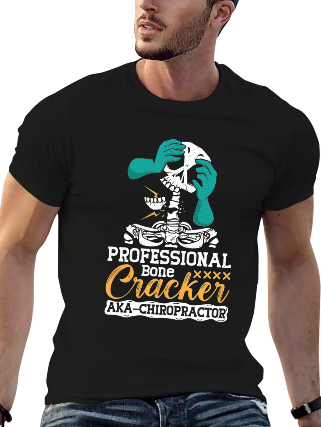 Chiropractor Skeleton T-Shirt - Professional Bone Cracker Tee