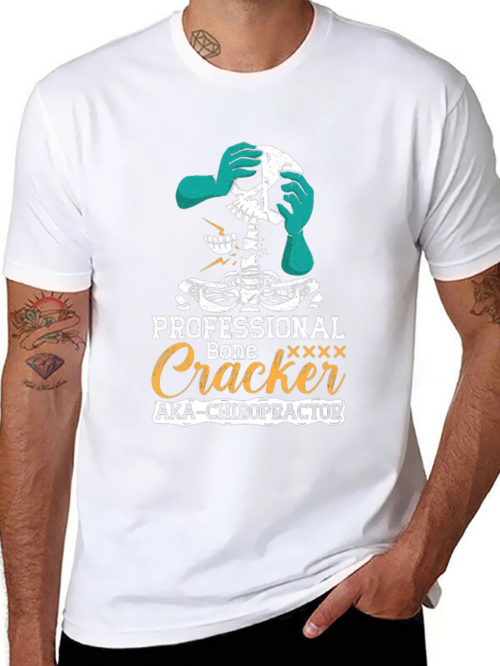 Chiropractor Skeleton T-Shirt - Professional Bone Cracker Tee