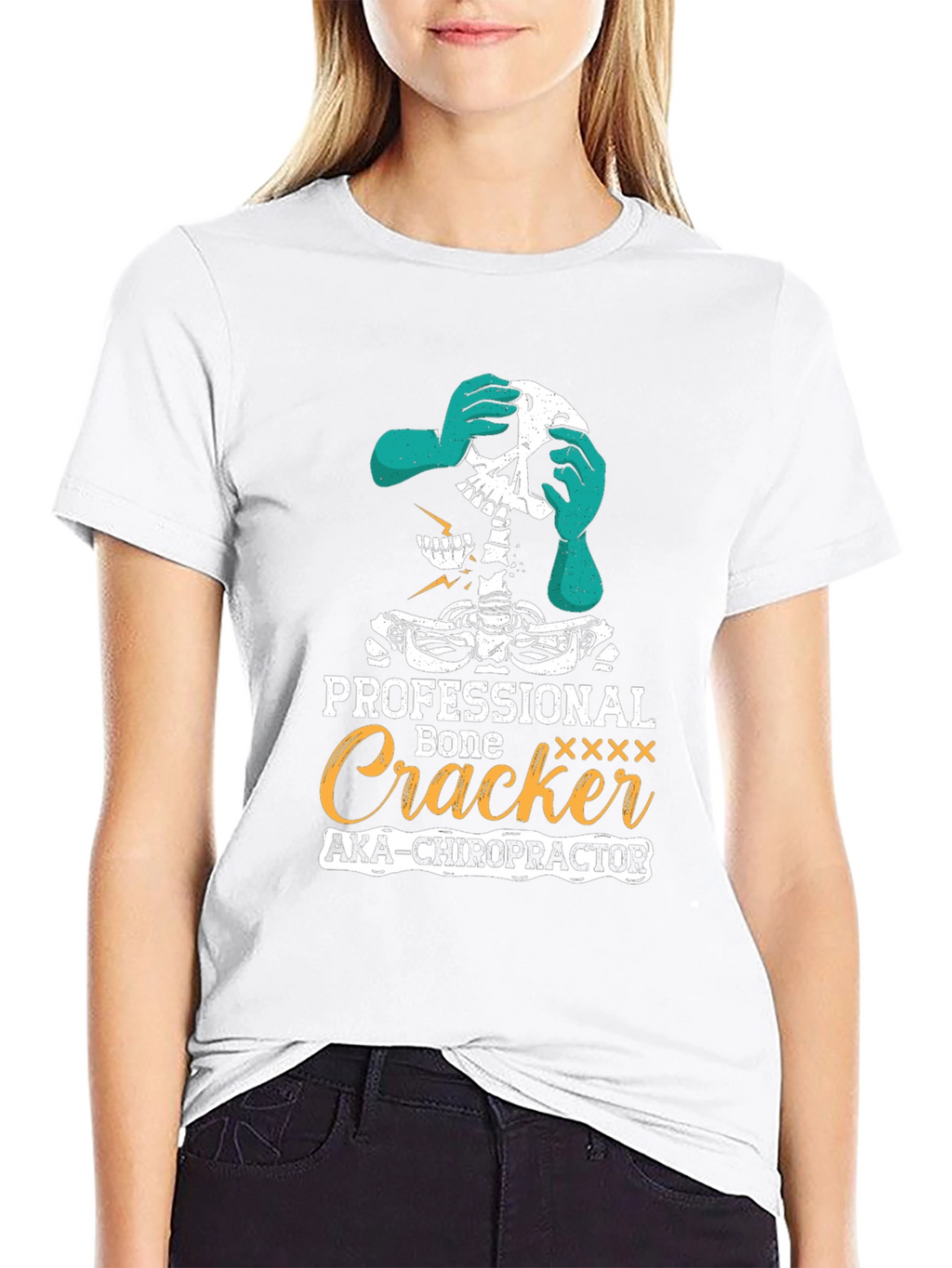 Chiropractor Skeleton T-Shirt - Professional Bone Cracker Tee