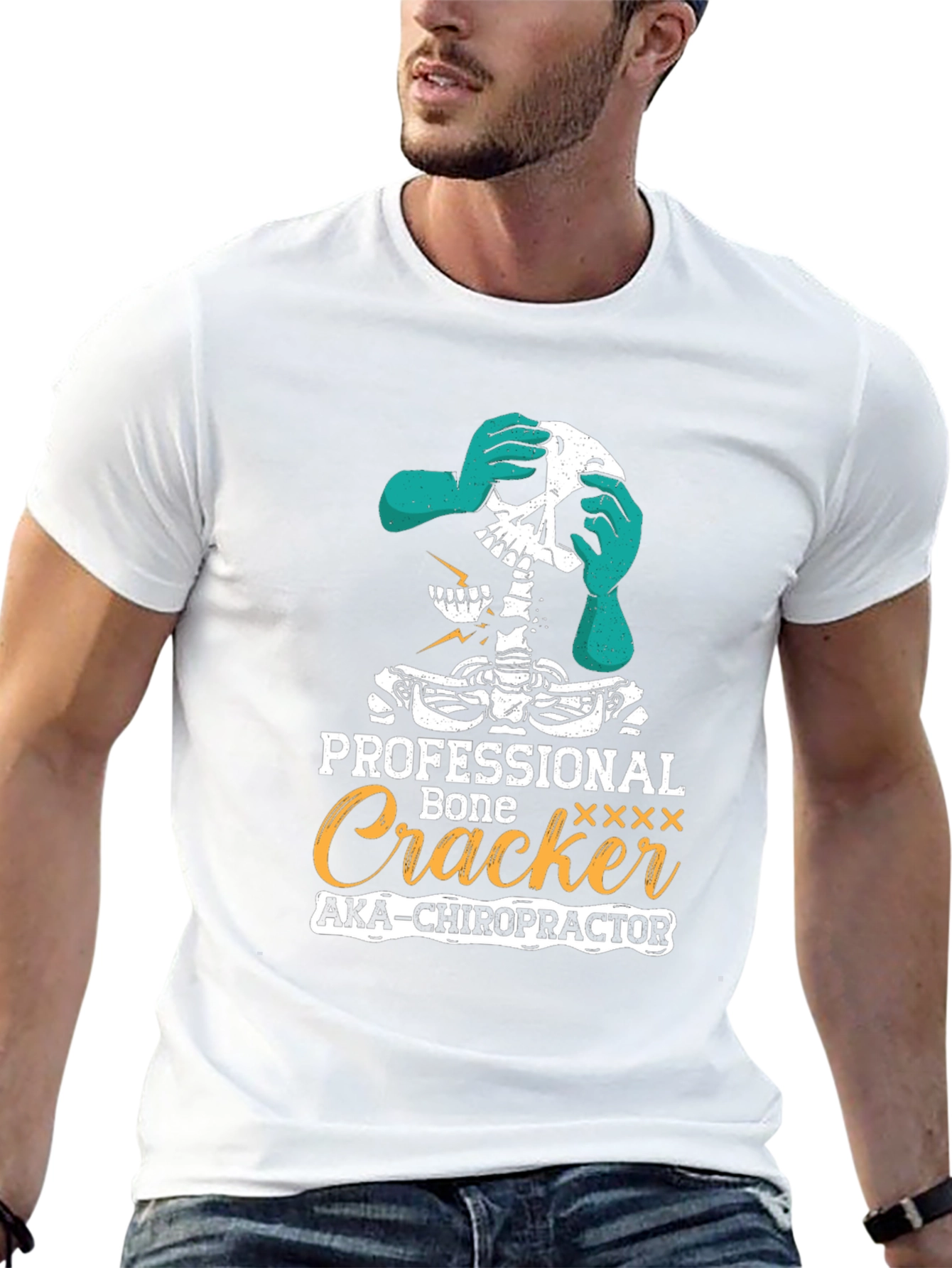 Chiropractor Skeleton T-Shirt - Professional Bone Cracker Tee