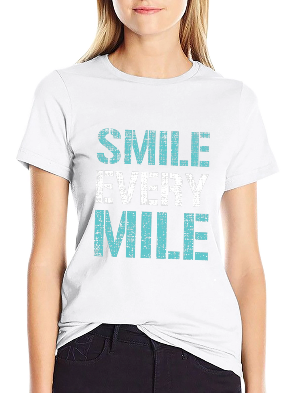 Smile Every Mile Graphic Tee - Black