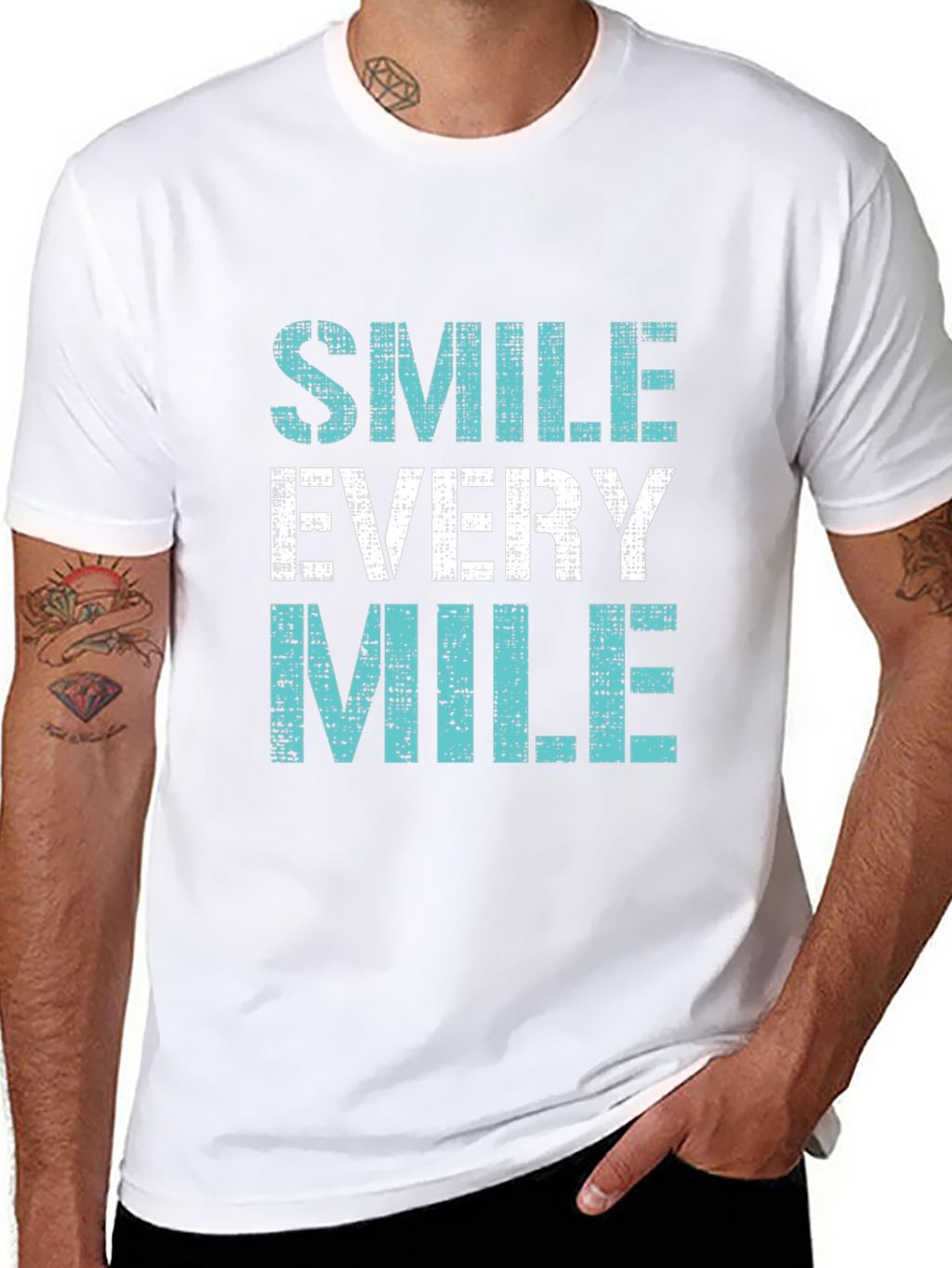 Smile Every Mile Graphic Tee - Black