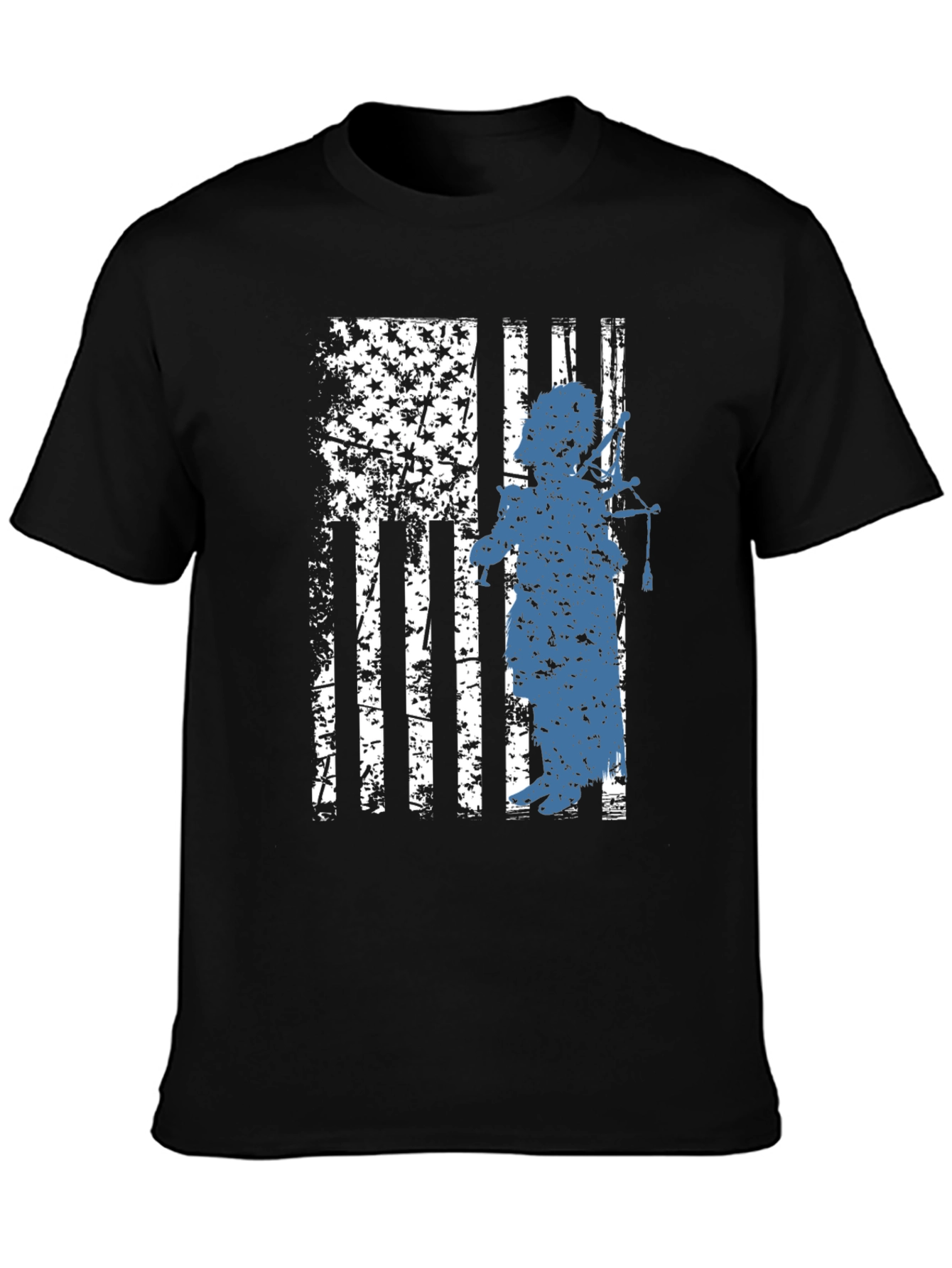 Patriotic Bagpiper Graphic Tee