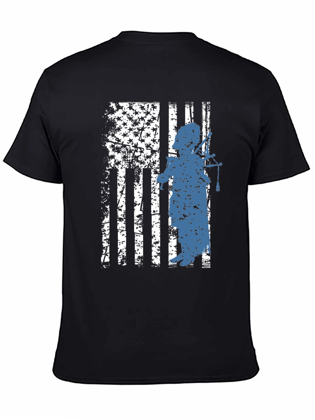 Patriotic Bagpiper Graphic Tee