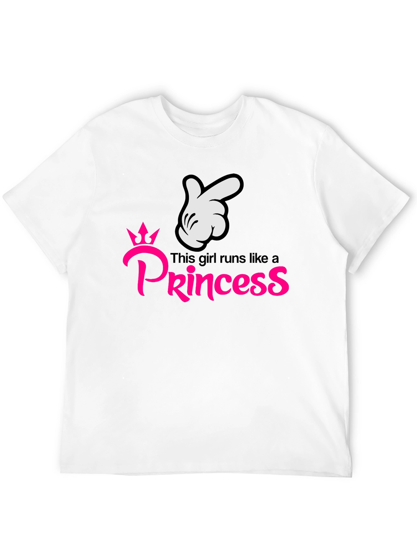 Girls Runs Like a Princess Black T-Shirt