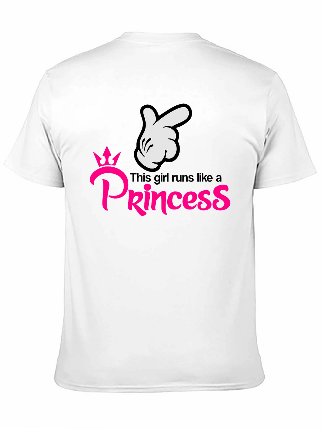 Girls Runs Like a Princess Black T-Shirt