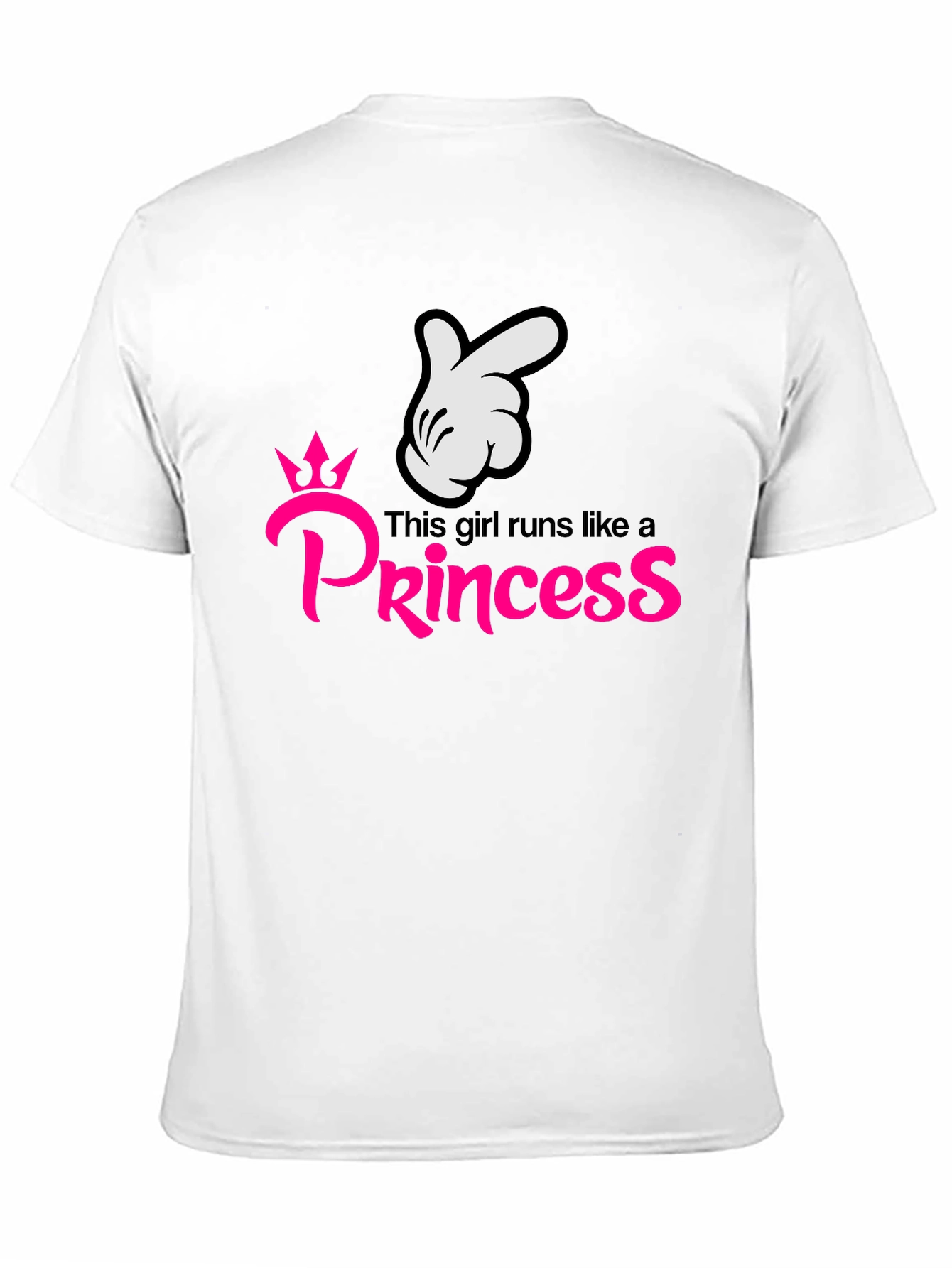 Girls Runs Like a Princess Black T-Shirt