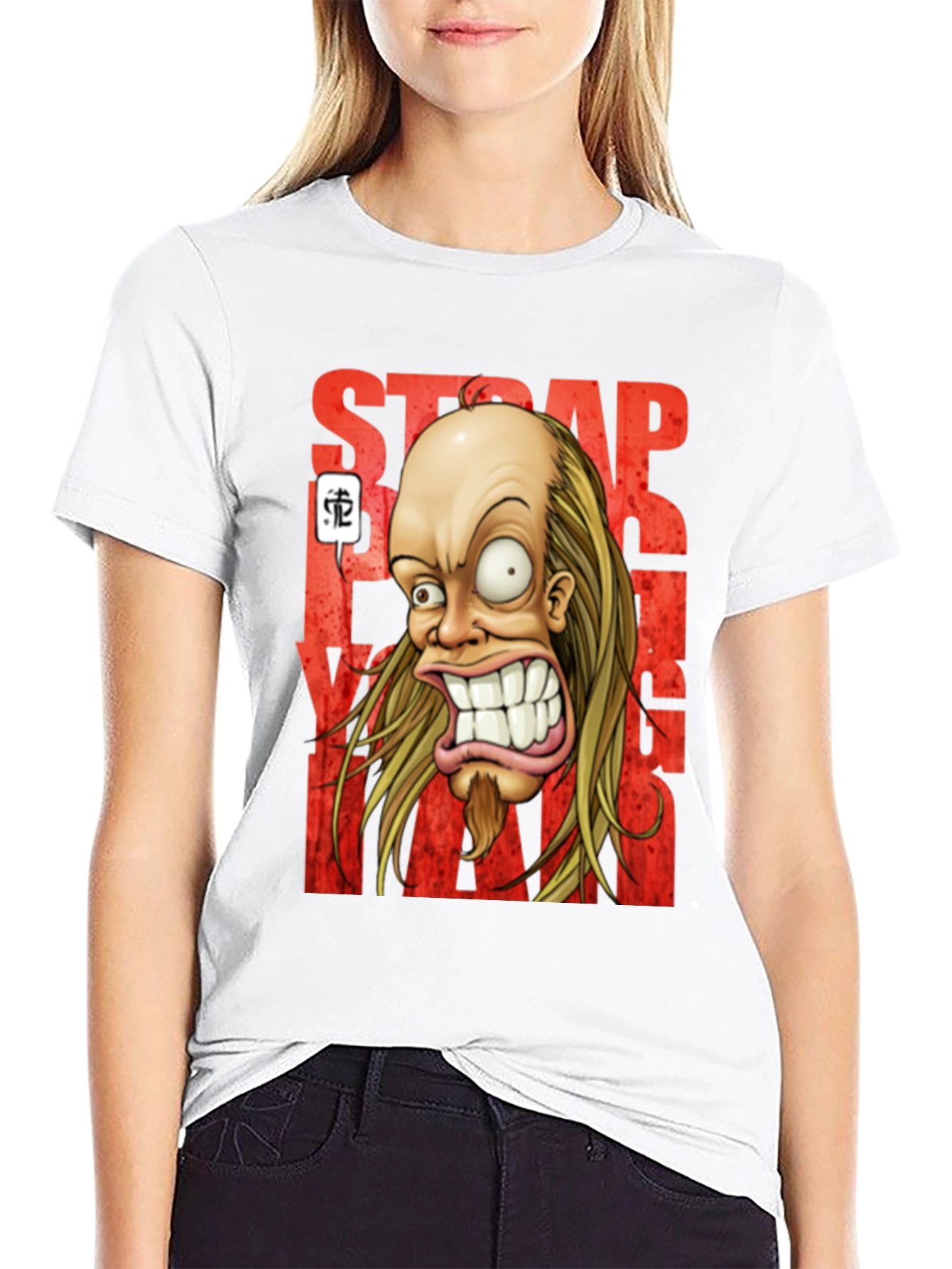 Strapping Young Lad T-Shirt - Cartoon Design