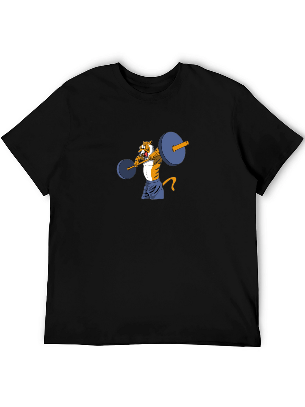 Tiger Lifting Weights Graphic Tee - Black