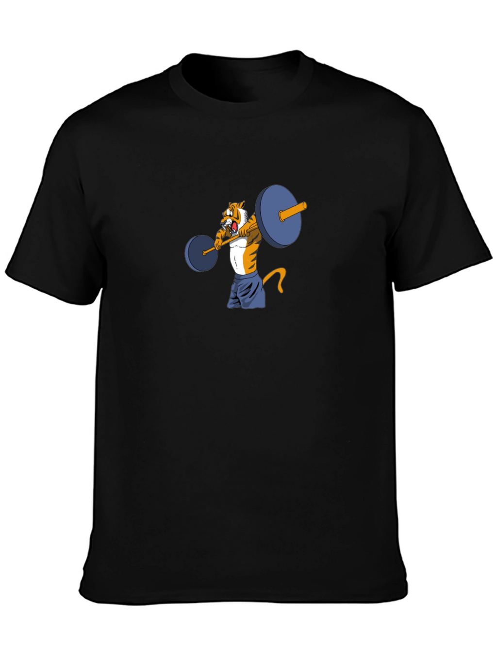 Tiger Lifting Weights Graphic Tee - Black