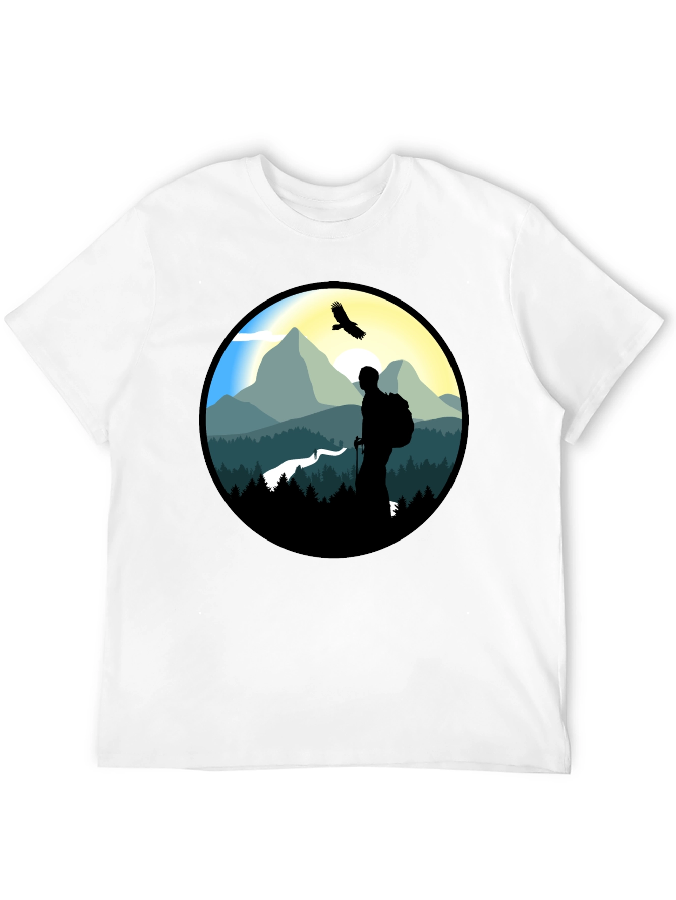 Nature Hiker Graphic Tee - Black