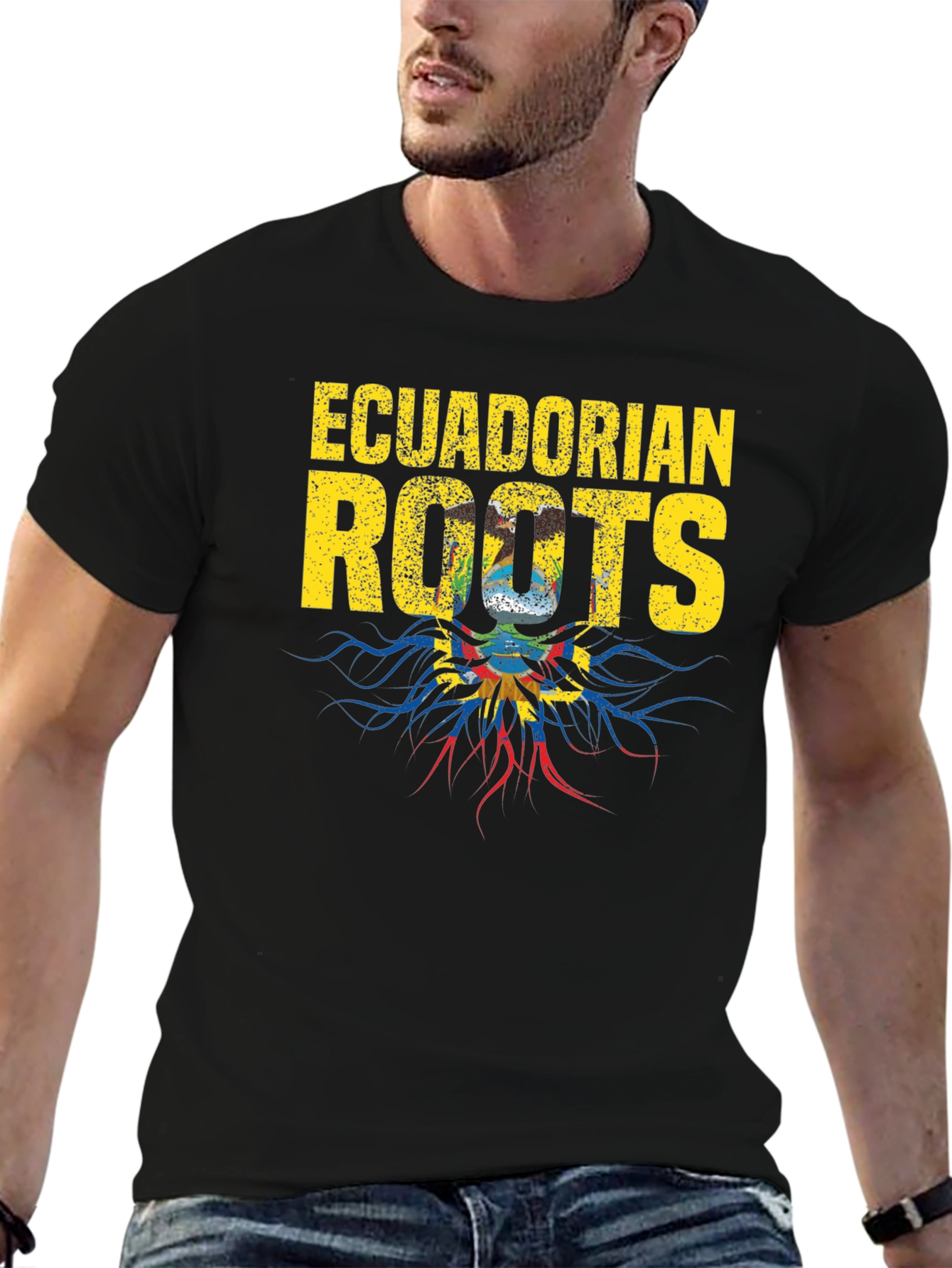 Ecuadorian Roots Graphic T-Shirt - Black