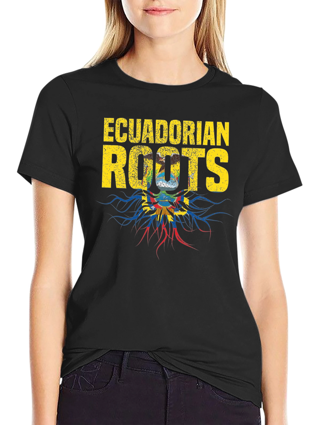 Ecuadorian Roots Graphic T-Shirt - Black